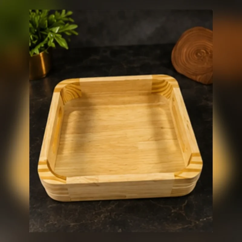 Pari Wooden Serving Tray | Large 10 x 10 Inch