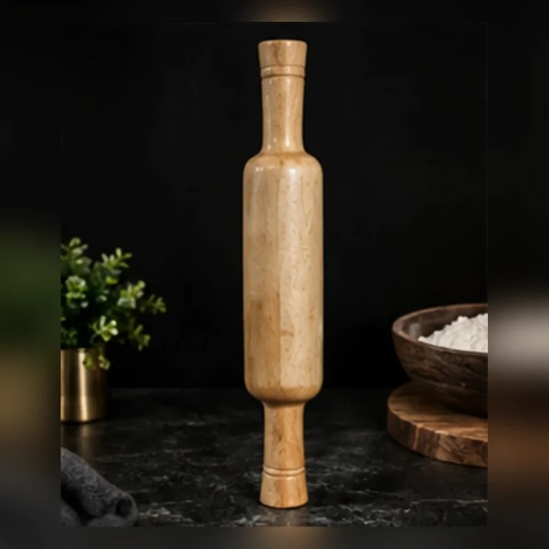 Rubber Wood Belan | Smooth Rolling Pin