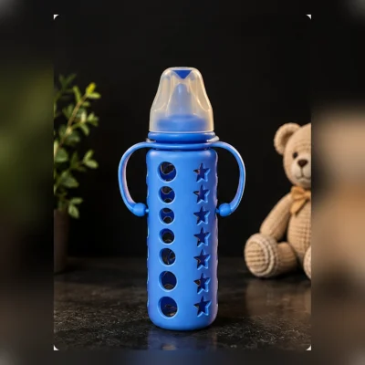 Glass Feeding Bottle Sipper with Handles | 120 ml & 250 ml